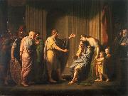 Benjamin West Cleombrotus Ordered into Banishment by Leonidas II, King of Sparta Spain oil painting artist
